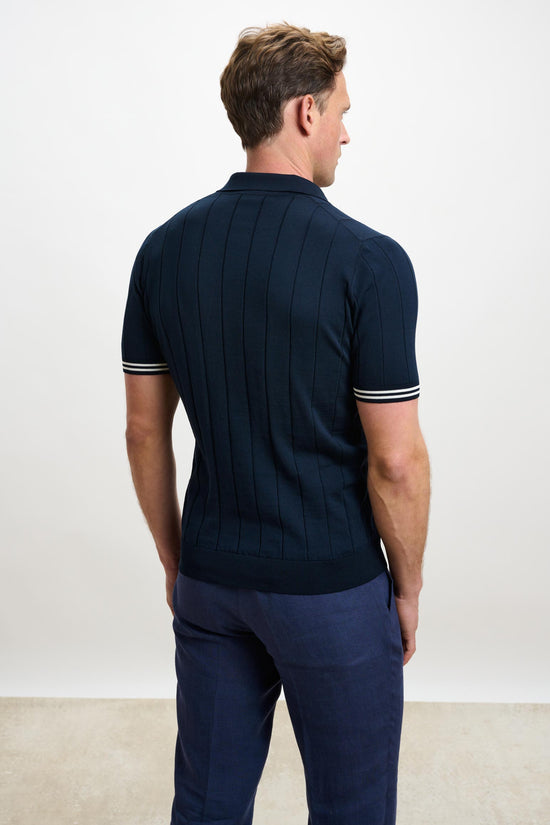 Dawlish Cotton Knitwear Navy - View 4