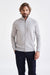 Light Grey Melange Wool & Cashmere Thurso Full Zip Sweater - View 1