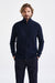 Navy Wool & Cashmere Thurso Full Zip Sweater - View 1