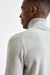 Light Grey Melange Wool & Cashmere Drumberg Rollneck Knit - View 4