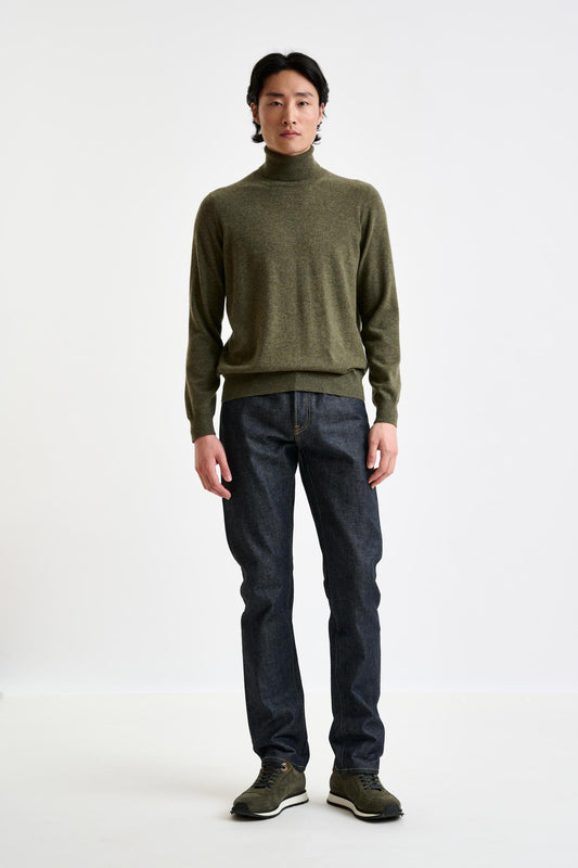 Moss Wool & Cashmere Drumberg Rollneck Knit - View 1