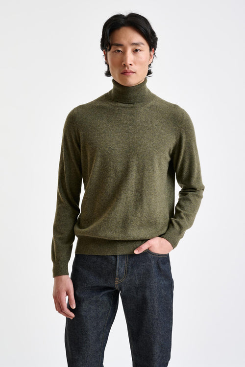 Moss Wool & Cashmere Drumberg Rollneck Knit - View 2