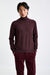 Dark Burgundy 100% Cashmere Drumberg Rollneck Knit - View 2