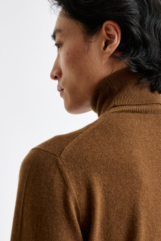 Tobacco 100%  Cashmere Drumberg Rollneck Knit - View 4