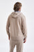 Sand Melange 100% Cashmere Fowey Hoodie Knit - View 4