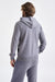 Grey Melange 100% Cashmere Fowey Hoodie Knit - View 4