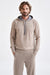 Bakewell Cashmere Hoodie Sand Melange - View 1