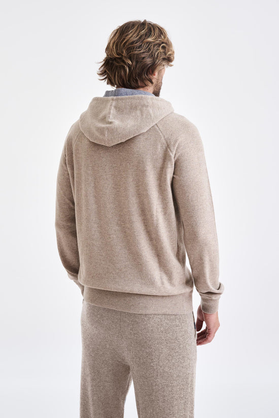Bakewell Cashmere Hoodie Sand Melange - View 4
