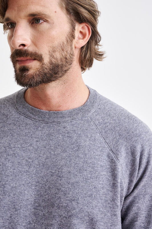 Mid Grey Melange 100% Cashmere Bakewell Hoodie - View 3