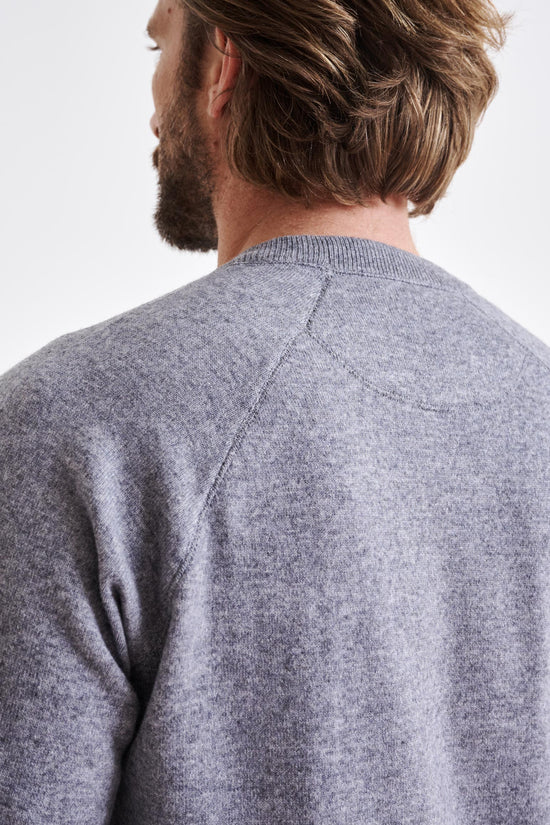 Mid Grey Melange 100% Cashmere Bakewell Hoodie - View 4