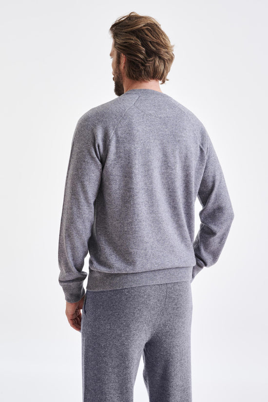 Mid Grey Melange 100% Cashmere Bakewell Hoodie - View 5