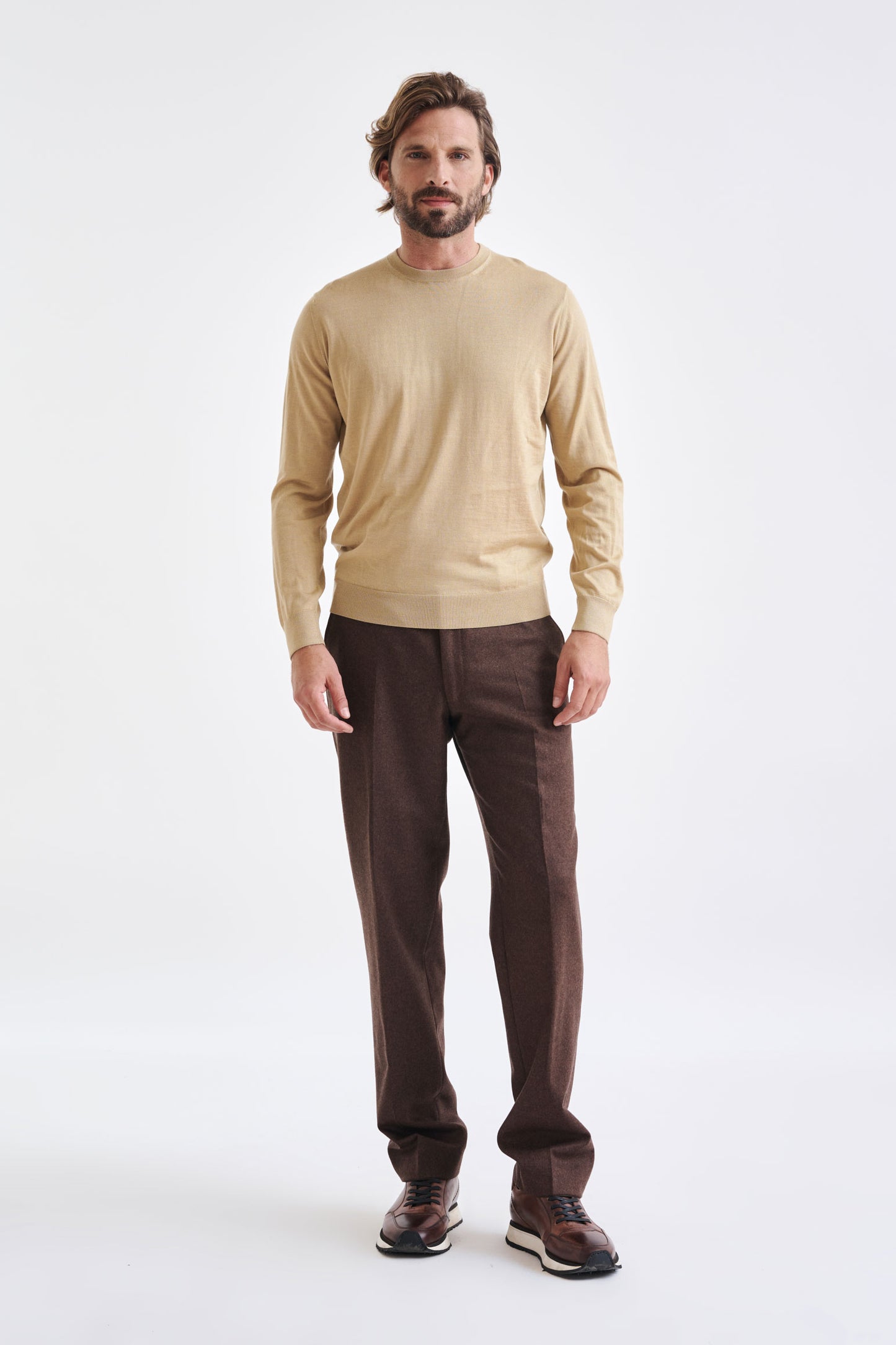 Beewax Cashmere Merino Silk Blend Crewe Sweater - View 3