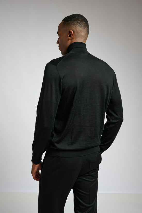 Black Cashmere & Silk Blend Telford Turtleneck Sweater - View 4