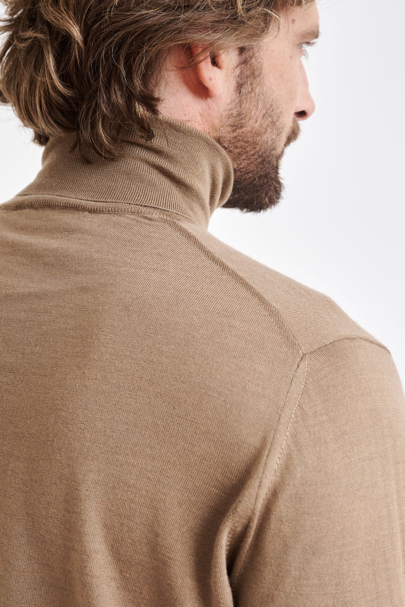 Camel Cashmere Merino Silk Blend Telford Turtleneck Sweater - View 2