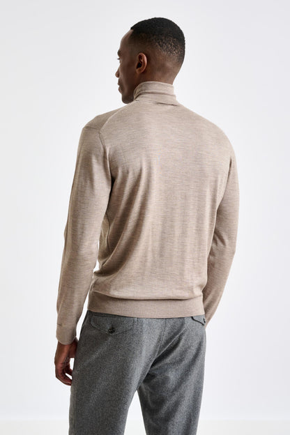 Dune Melange Cashmere Merino Silk Blend Telford Turtleneck Sweater - View 4