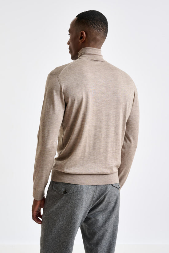 Dune Melange Cashmere Merino Silk Blend Telford Turtleneck Sweater - View 4