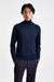 Navy Cashmere Merino Silk Blend Telford Turtleneck Sweater - View 2