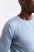 Jersey De Cuello Redondo De Seda Azul Claro