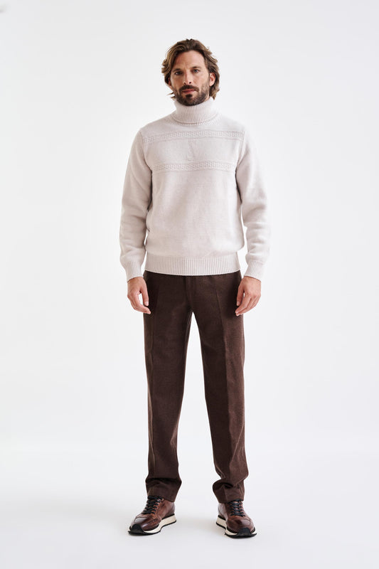 Wool & Cashmere Offwhite Glamis Knitwear - View 2