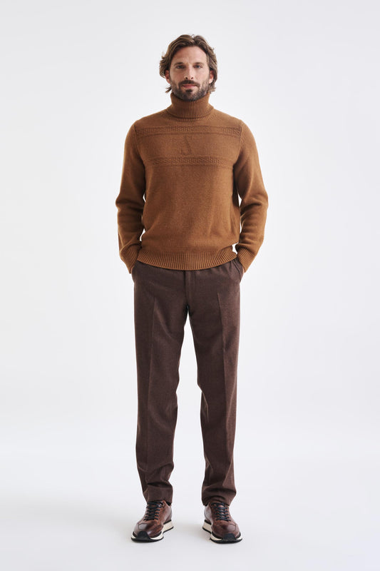 Wool & Cashmere Camel Glamis Knitwear - View 2