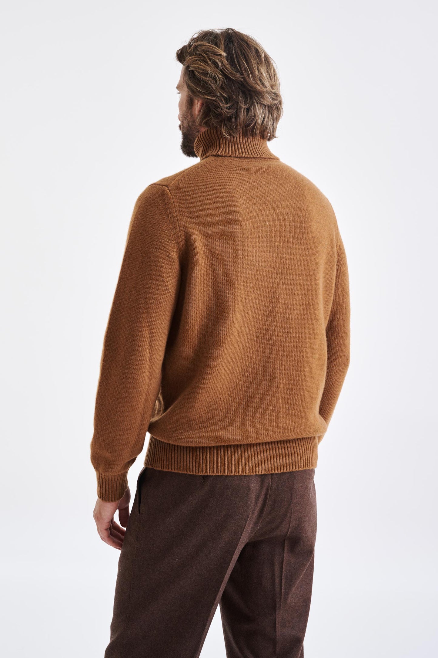 Wool & Cashmere Camel Glamis Knitwear - View 5