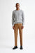 Dove Grey 100% Cotton Rib Harrow Knitted Hoodie - View Two