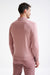 Rose Silk Harwich Knitted Long Sleeve Polo - View Four