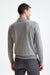 Smoke Grey Cotton Harwich Long Sleeve Knitted Polo - View Four