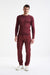 Bordeaux 100% Silk Crewe Knitted Sweater - View Two