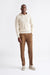 Cream 100% Cotton Rib Bangor Knitted Hoodie - View Two