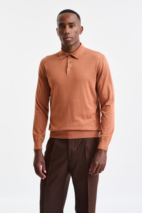 Polo En Cachemire Et Soie Cinnamon Harwich