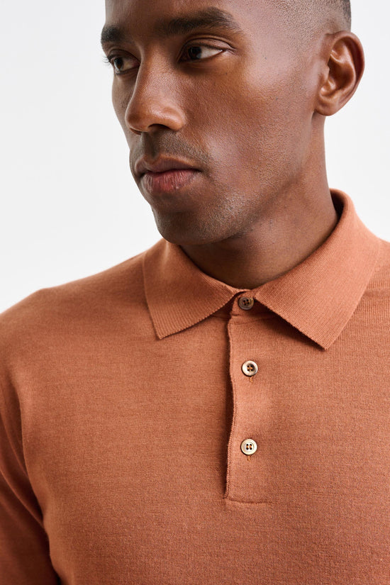 Cinnamon Cashmere & Silk Harwich Polo Knitwear - Image 2