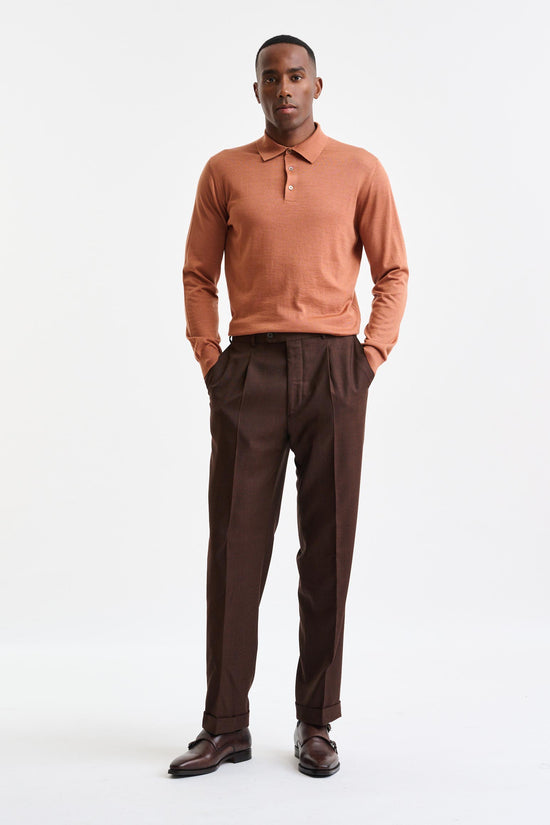 Cinnamon Cashmere & Silk Harwich Polo Knitwear - Image 3