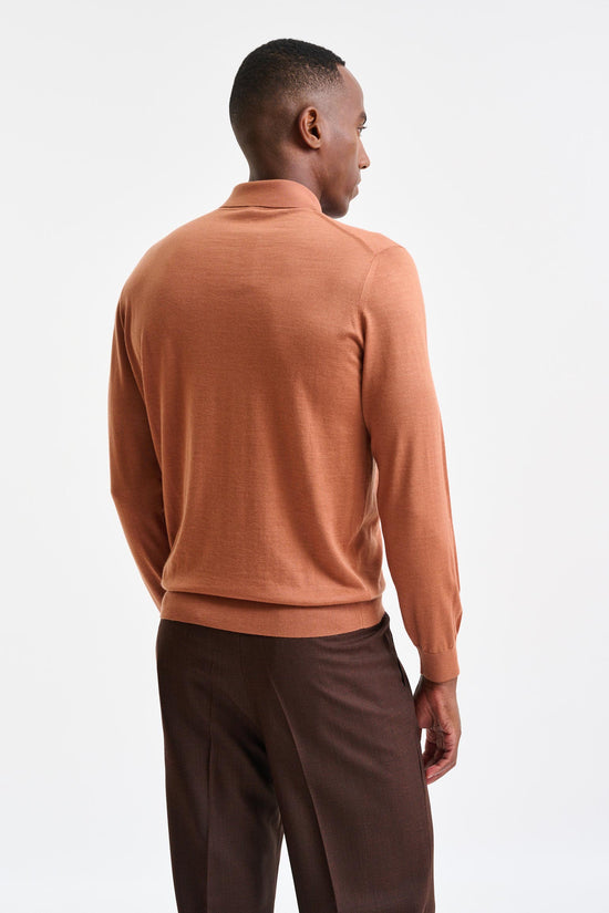 Cinnamon Cashmere & Silk Harwich Polo Knitwear - Image 4