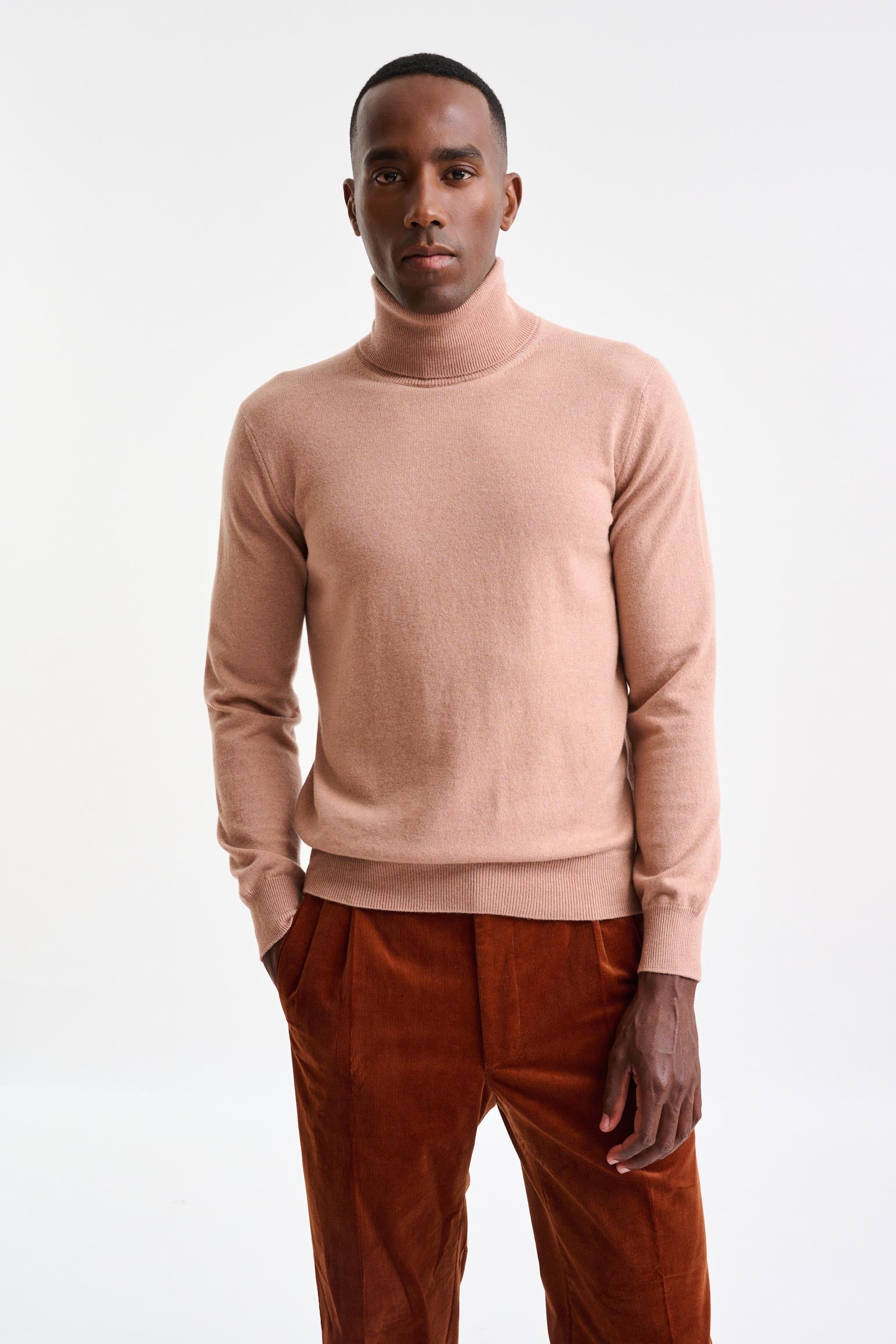 Mahogany Rose Cashmere Drumberg Rollneck Knitwear - Image 1