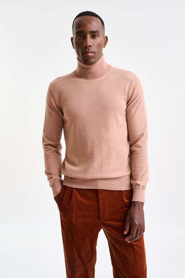 Jersey De Cuello Alto Drumberg De Cachemira Mahogany Rose