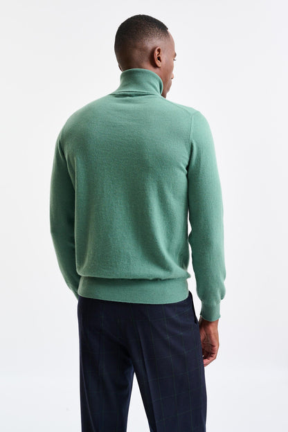 Frosty Spruce Cashmere Drumberg Rollneck Knitwear - Image 4