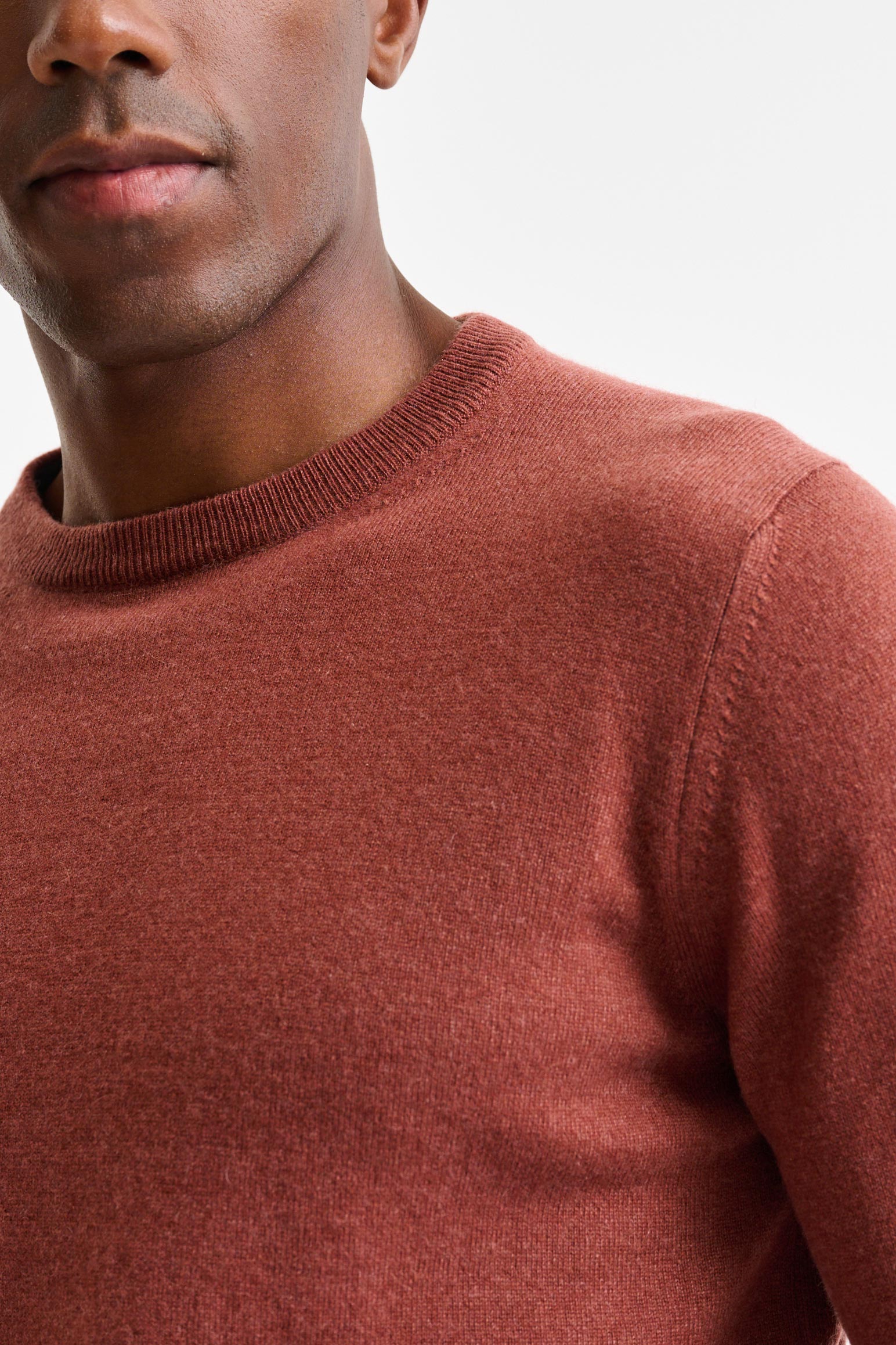 Burnt Henna Cashmere Contin Crewneck Knitwear - Image 2