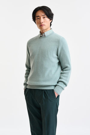 Blue Surf Cashmere Harrow Crewneck Knitwear - Image 1