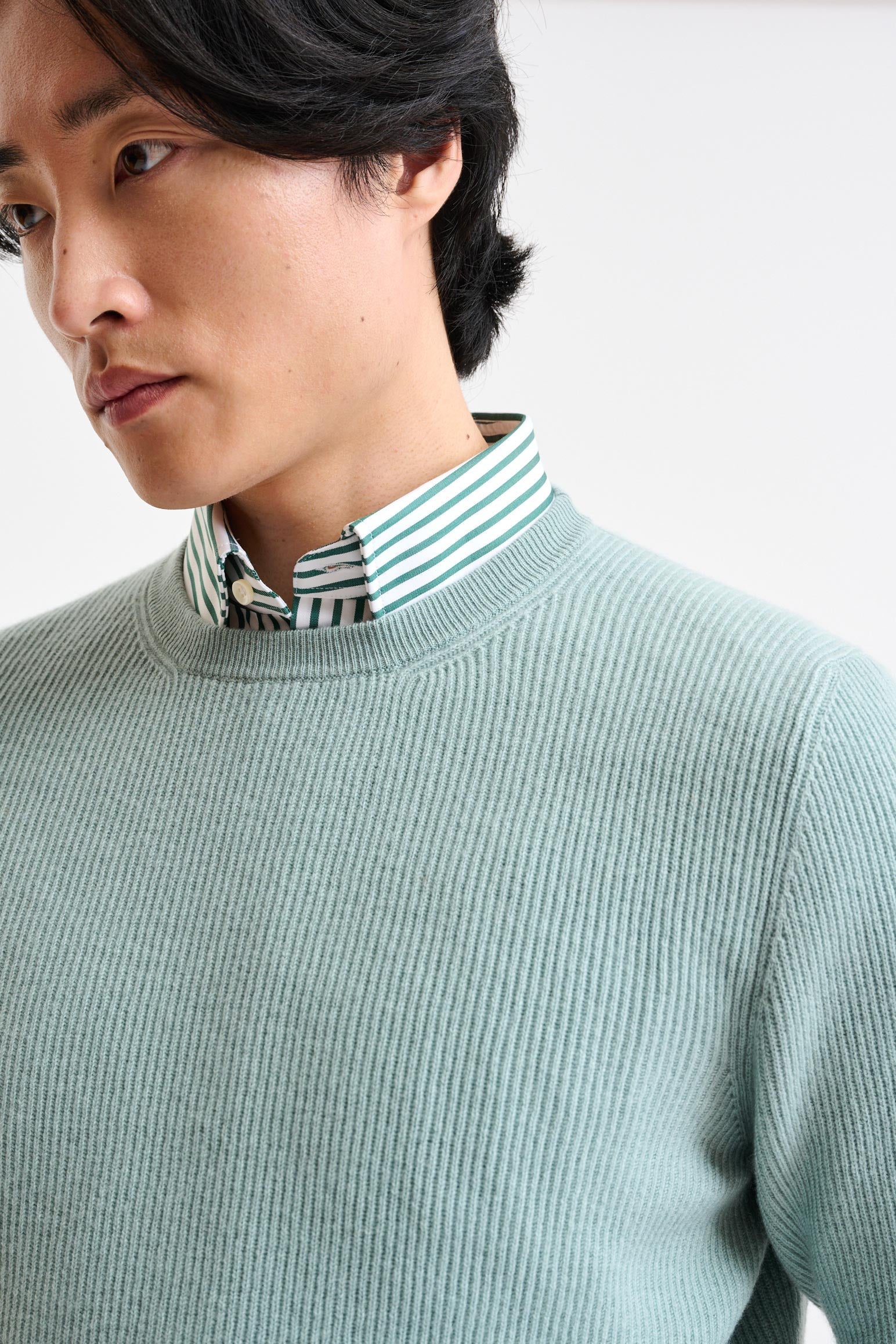 Blue Surf Cashmere Harrow Crewneck Knitwear - Image 2