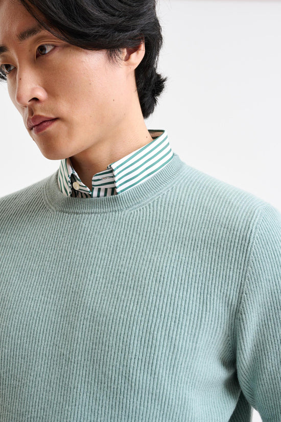 Blue Surf Cashmere Harrow Crewneck Knitwear - Image 2