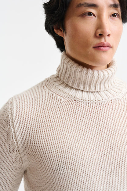 Off-White Cashmere & Heavy Wool Banbury Rollneck Sweater - Image 2