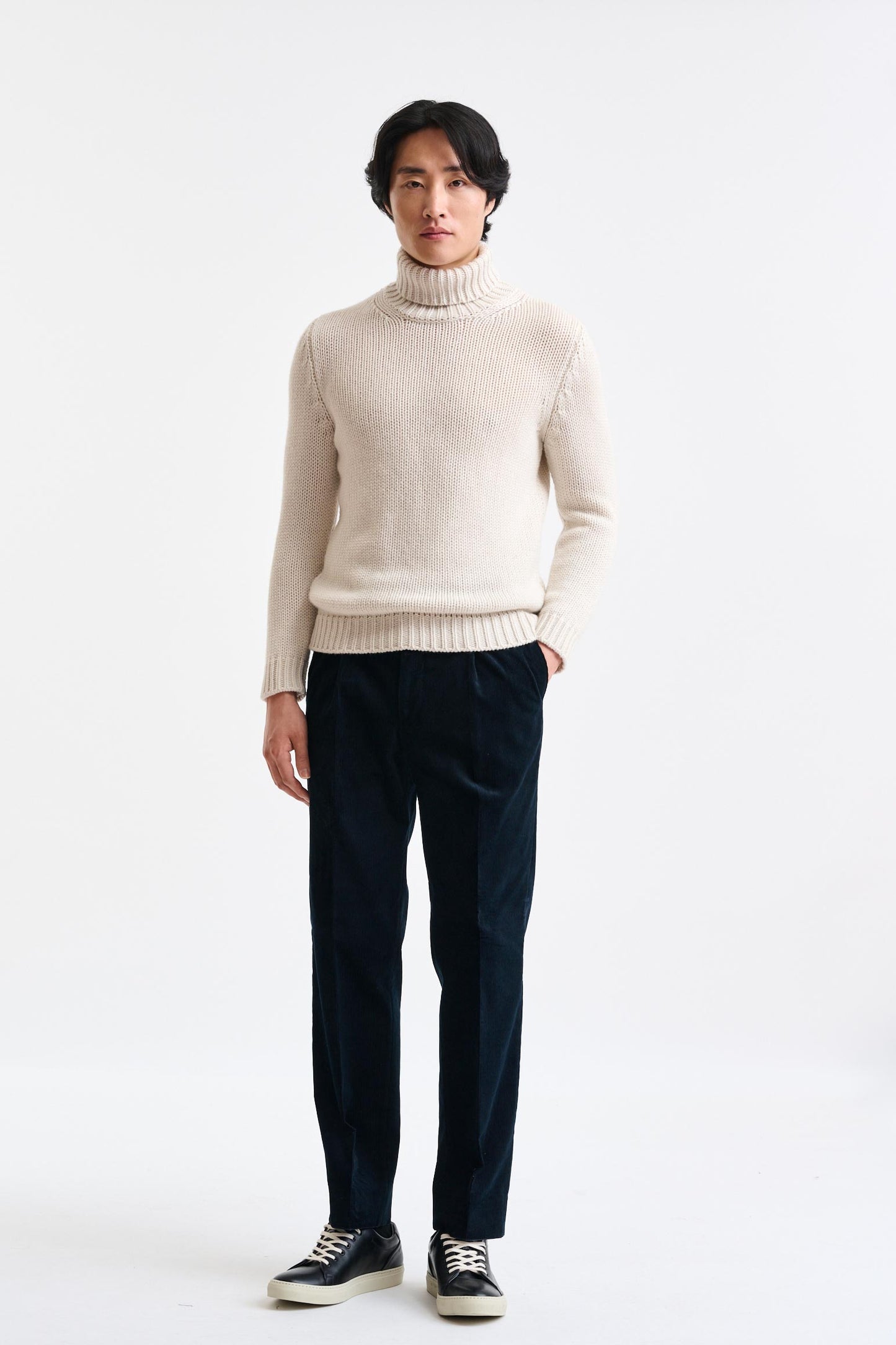 Off-White Cashmere & Heavy Wool Banbury Rollneck Sweater - Image 3