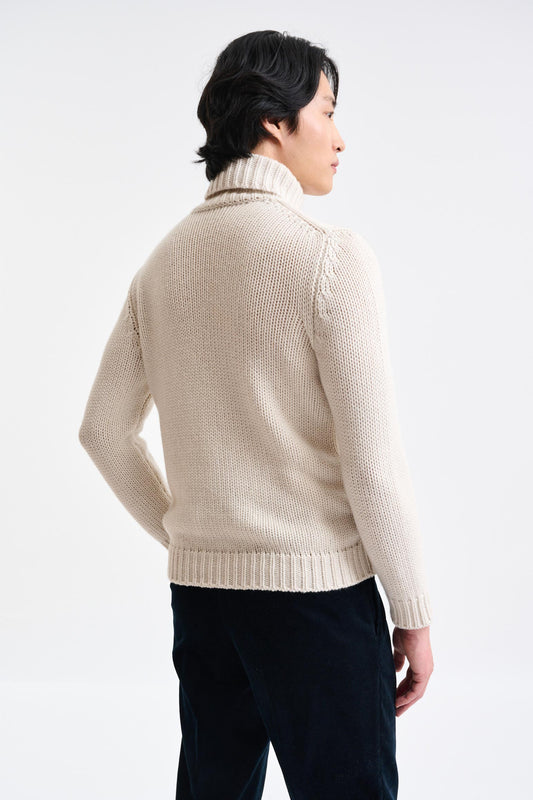 Off-White Cashmere & Heavy Wool Banbury Rollneck Sweater - Image 4