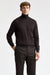 Pull à Col Rond Telford En Cachemire Et Soie Marron Foncé Chiné
