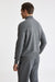 Grau Melierter Evanton-Strickpullover Mit Stehkragen Aus Kaschmir Und Seide