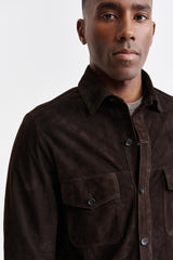 Dark Brown Goat Suede Hexham Shirt