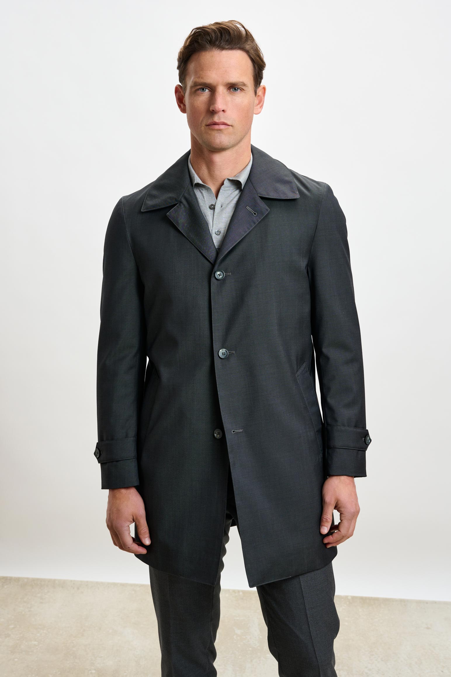 Dark grey raincoat on sale