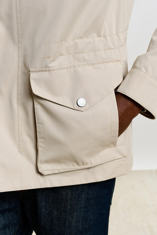 Dartmoor Cotton Tech Field Jacket Beige - View 2