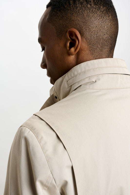 Dartmoor Cotton Tech Field Jacket Beige - View 3